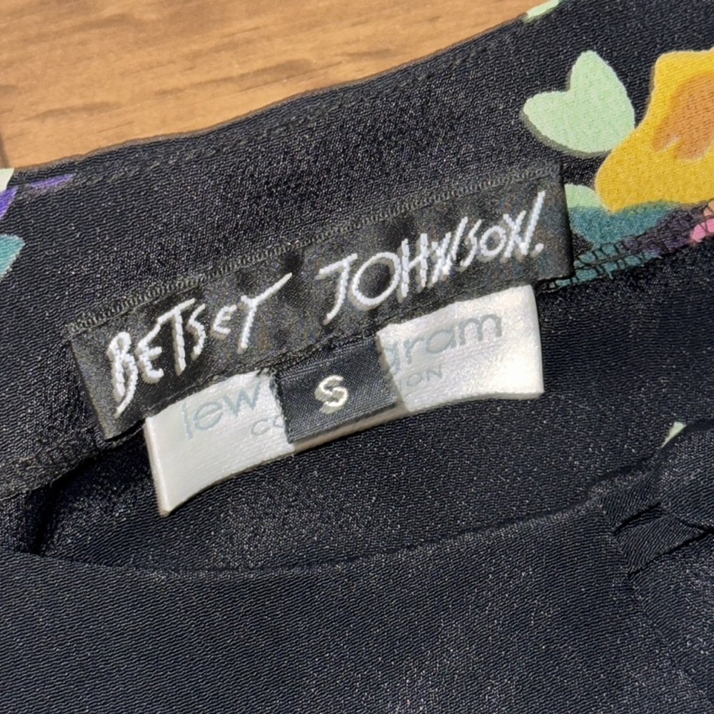 Betsey Johnson For Lew Magram Vintage Dress Size Small 90s Does 40s Puff Sleeve - Picture 14 of 16